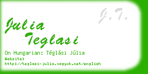 julia teglasi business card
